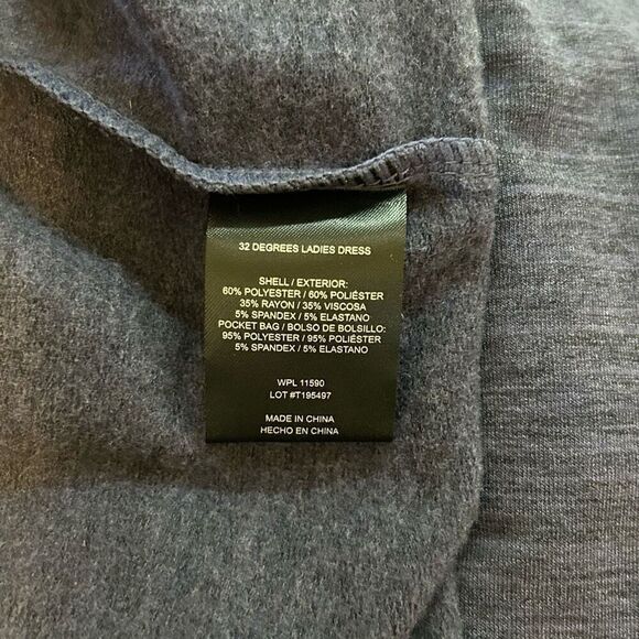 Navy Heathered Active Ware T-Shirt Dress S - Picture 6 of 7